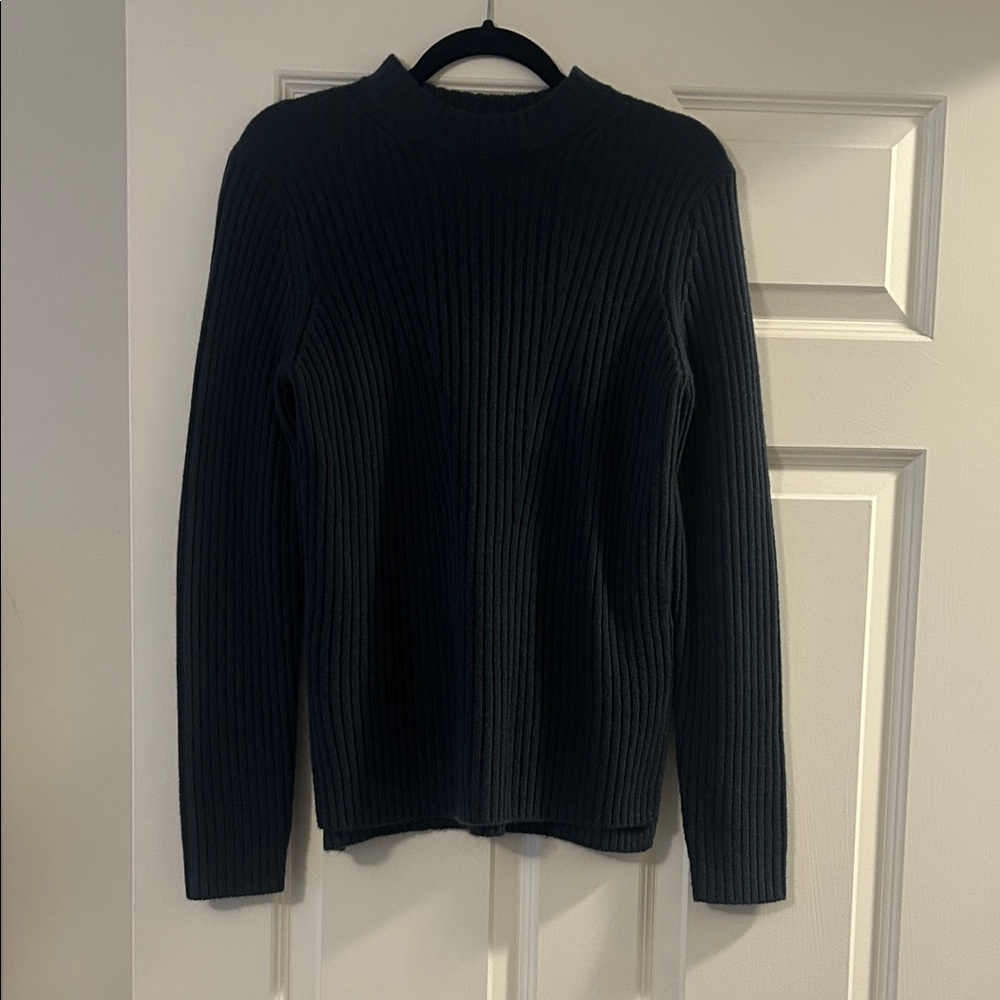 Vince Women's Dark Ribbed Crewneck Sweater